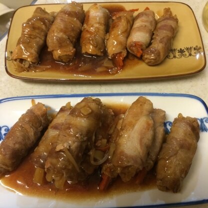 メチャクチャ美味しいです。肉巻きはいつもケチャップとか、そーすで味付けしてましたが、和もいいですねー。はまりました(^-^)